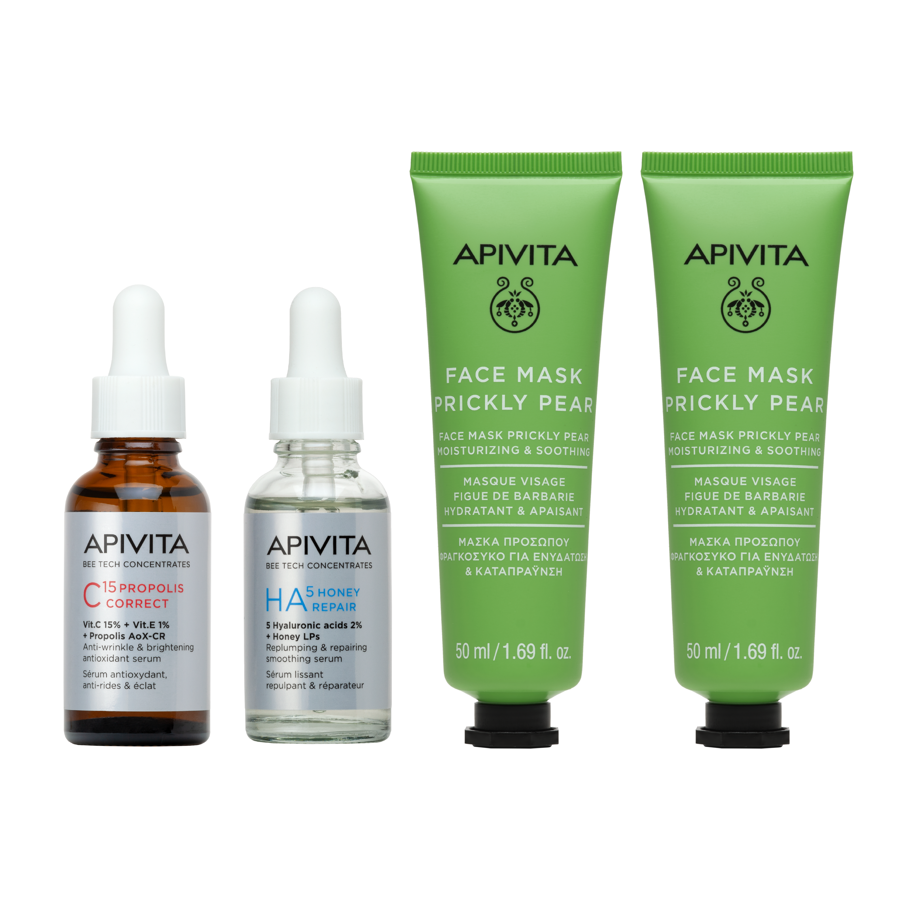 APIVITA 蜂能C15煥亮彈力精華30ml / 1,880元。（圖／品牌提供）      圖說：APIVITA 蜂能玻尿酸修護精華30ml / 1,580元。（圖／品牌提供）